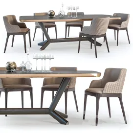 Cattelan italia planer table magda armchair